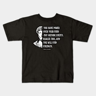 Stoicism Stoic Philosophy Quotes Marcus Aurelius Kids T-Shirt